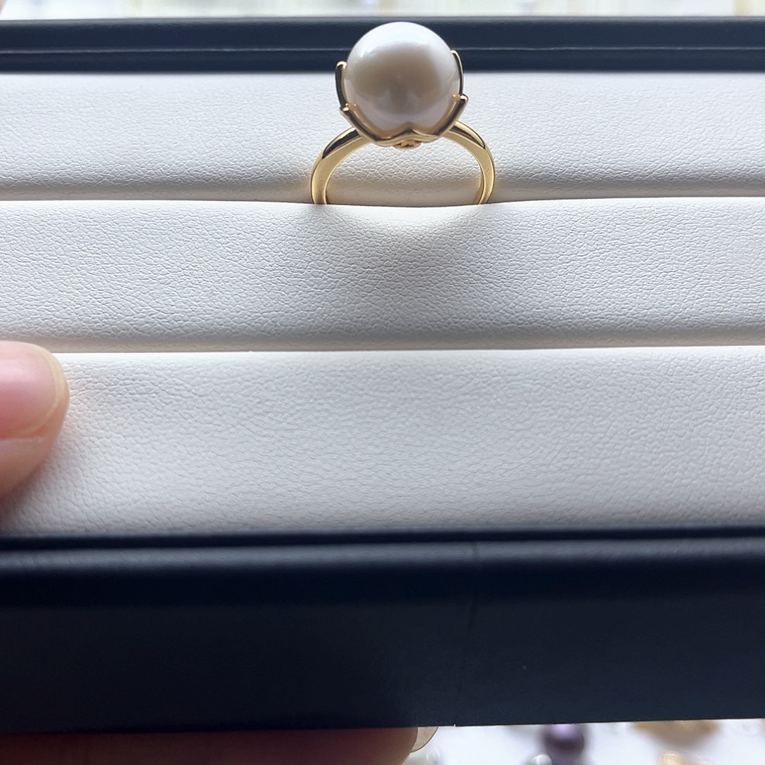 淡水珍珠戒指合金