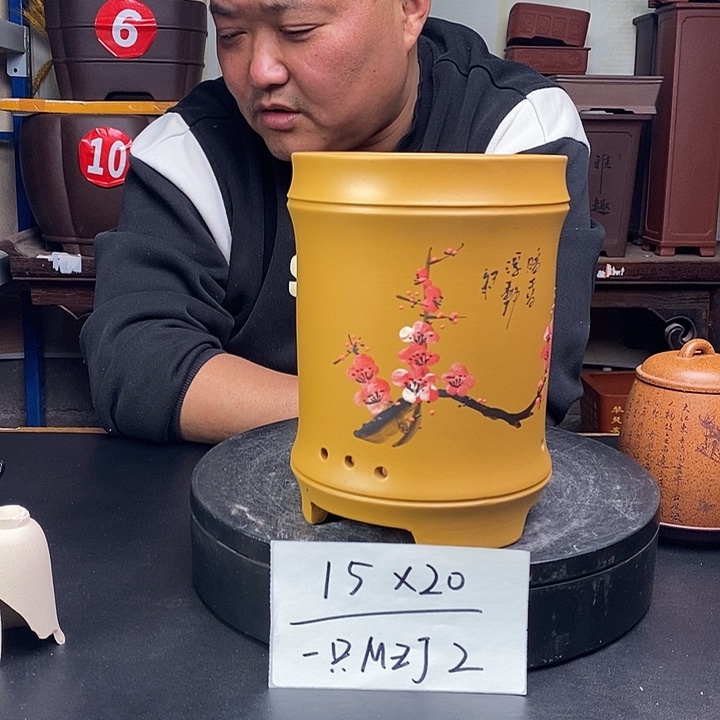 紫砂花盆货号一只MZJ2
