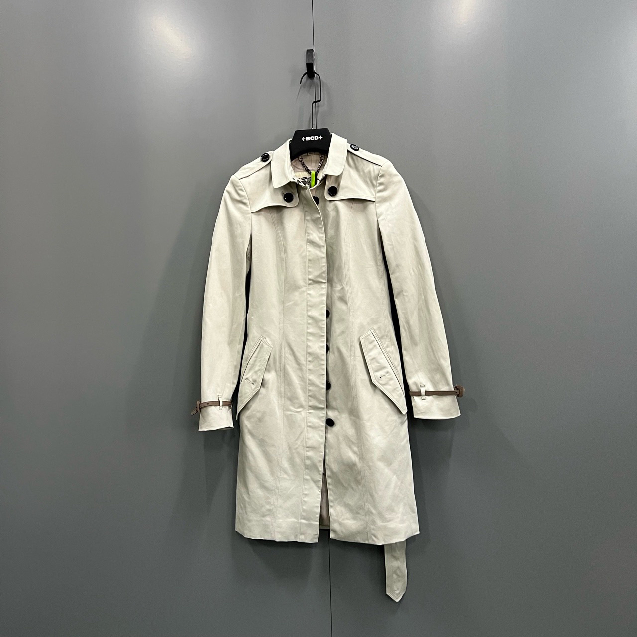 (ll) 【XP】Burberry 巴宝莉 纯色翻领长款风衣 36码/95新jc602797