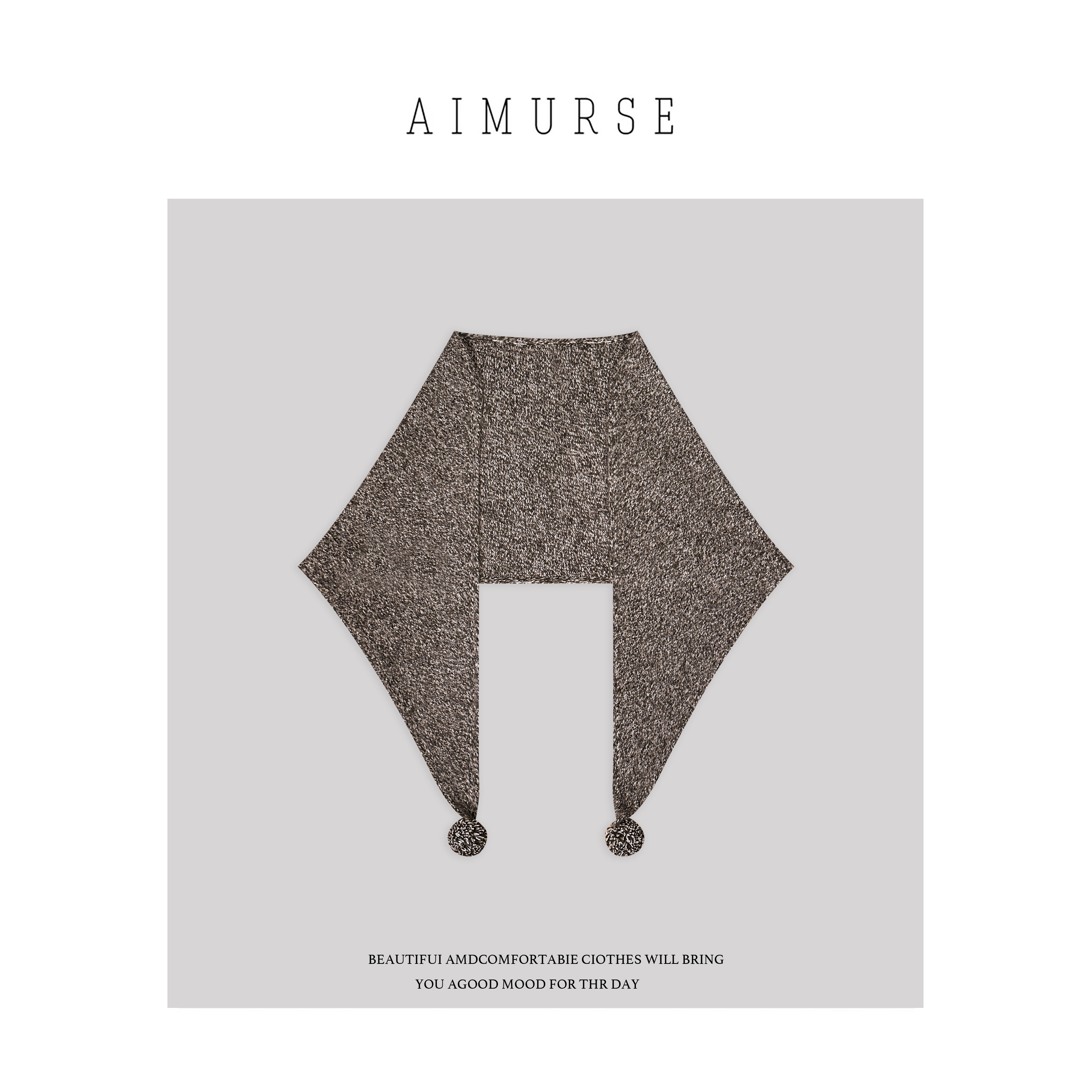 AIMURSE 小众设计师 户外保暖冬季百搭时髦披肩 AMPS116