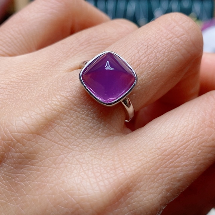 银S925镶嵌戒指水晶天然水晶戒指