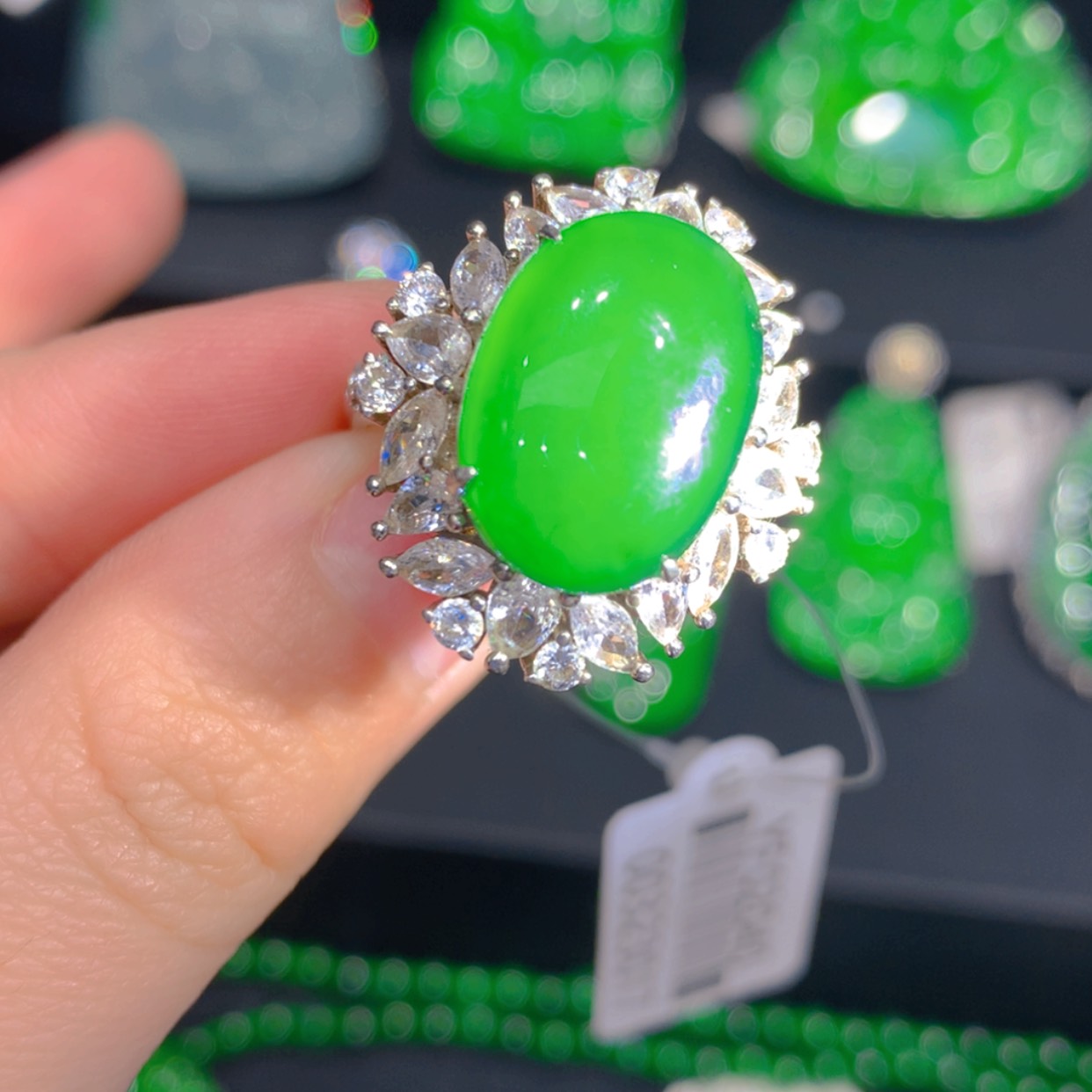 【闪购商品】翡翠颈饰银S925镶嵌重*2464356465656