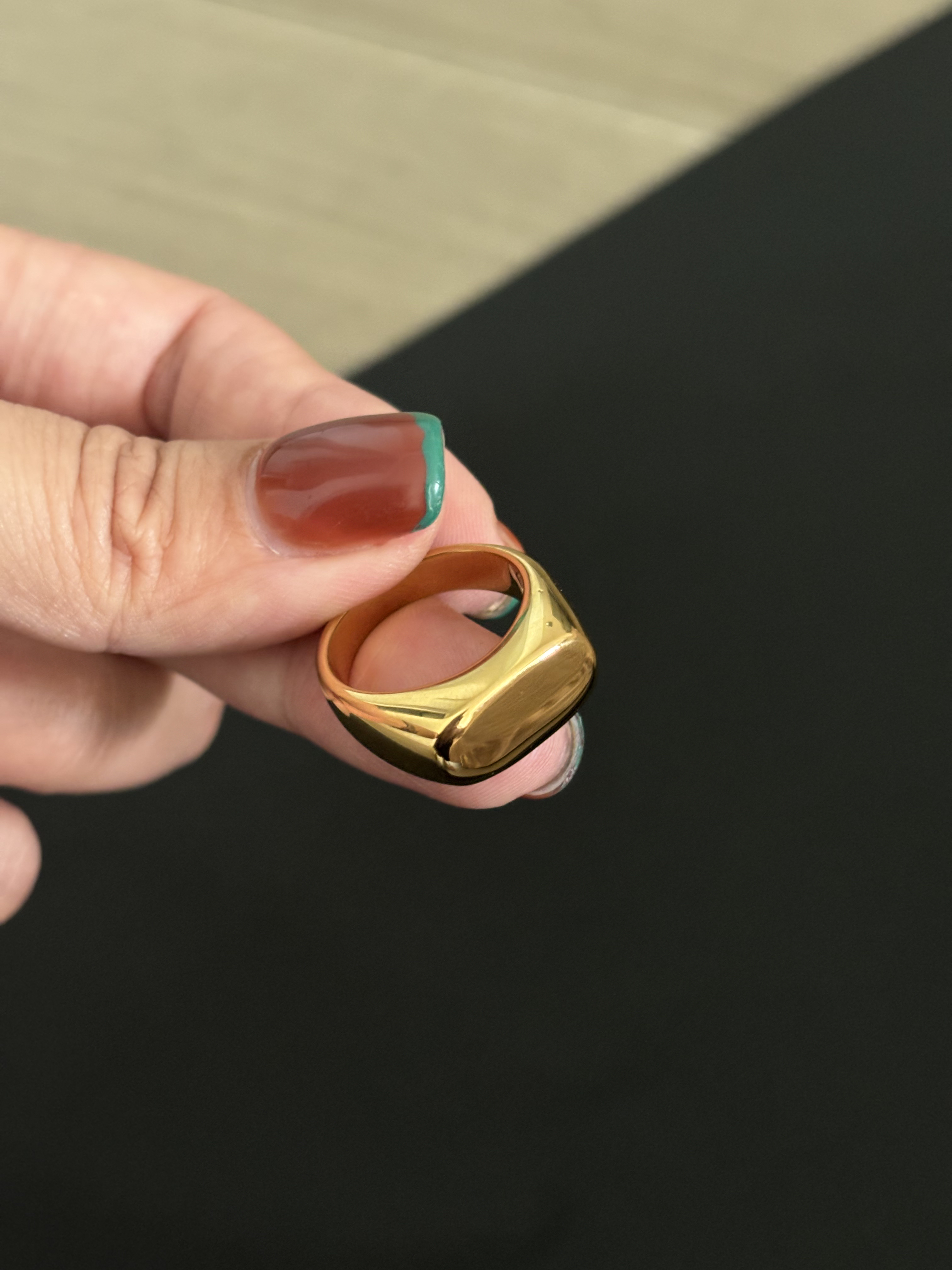 钛钢戒指 欧美夸装celi风小众设计简约个性戒指高级感指环