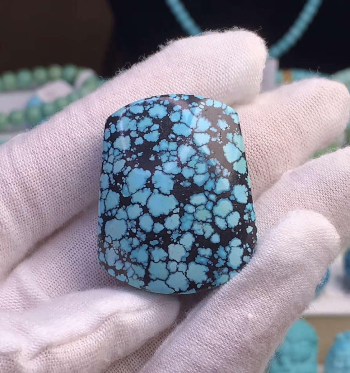 原矿绿松石精品无事牌30毫米，16毫米，37毫米25.94克