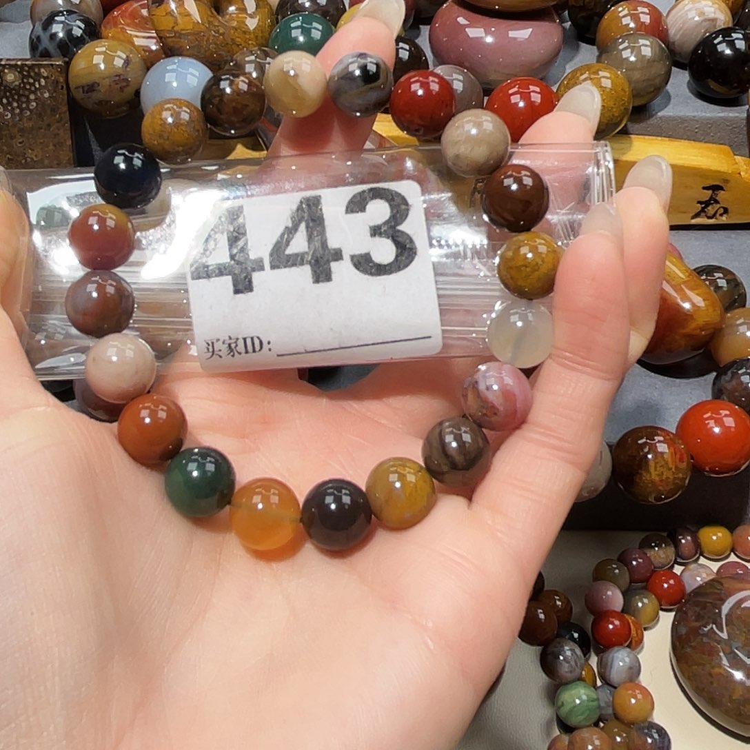 硅化玉未镶嵌天然北票硅化玉手串10.7