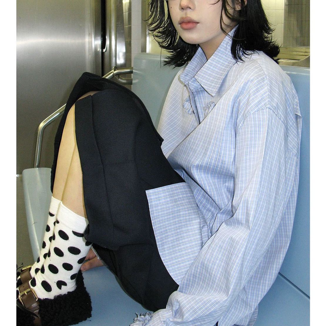  秋上新休闲百搭宽松ins设计感韩版99-299