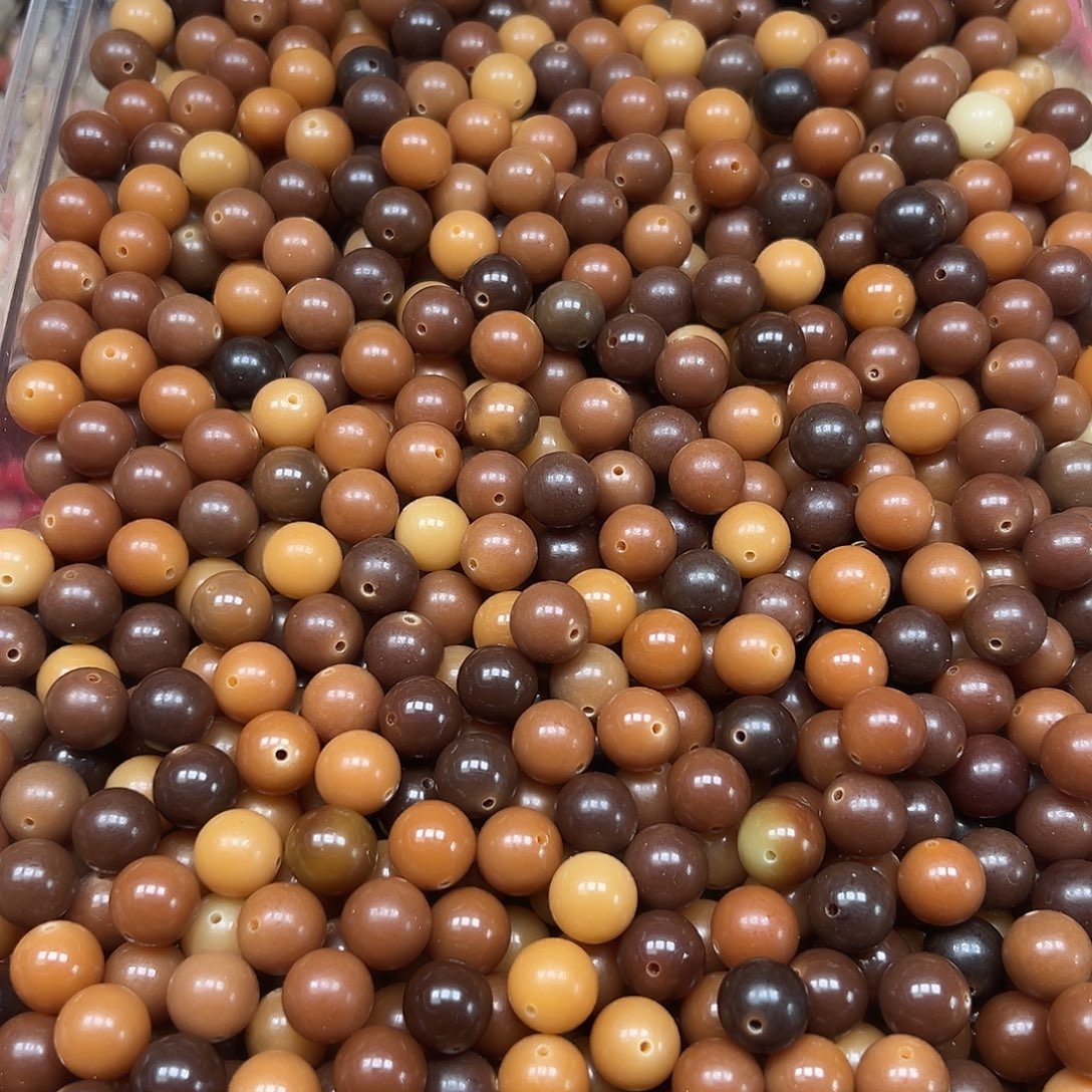 菩提根/象牙果手串100颗卡牌➕100颗13尺寸糖炒栗子微瑕