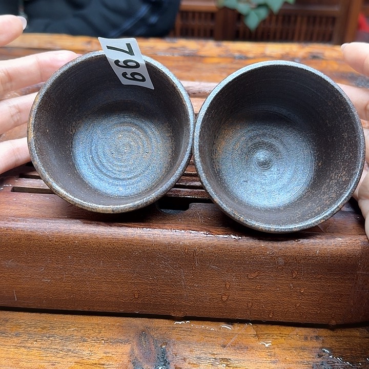 纯手工制作粗陶茶具