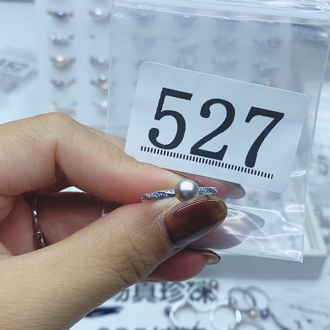 太***儿珠宝奇石银S925镶嵌淡水珍珠527