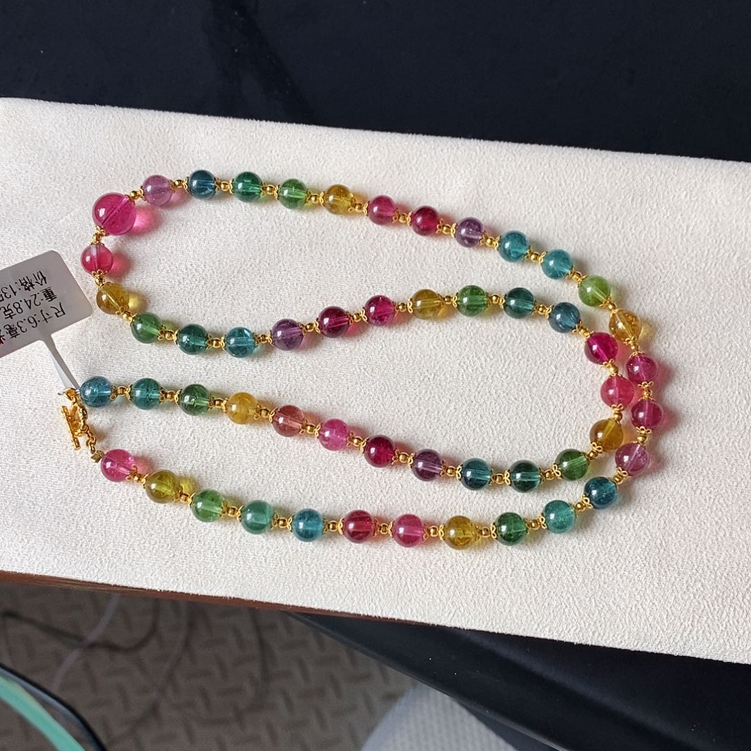 碧玺碧玺项链未镶嵌