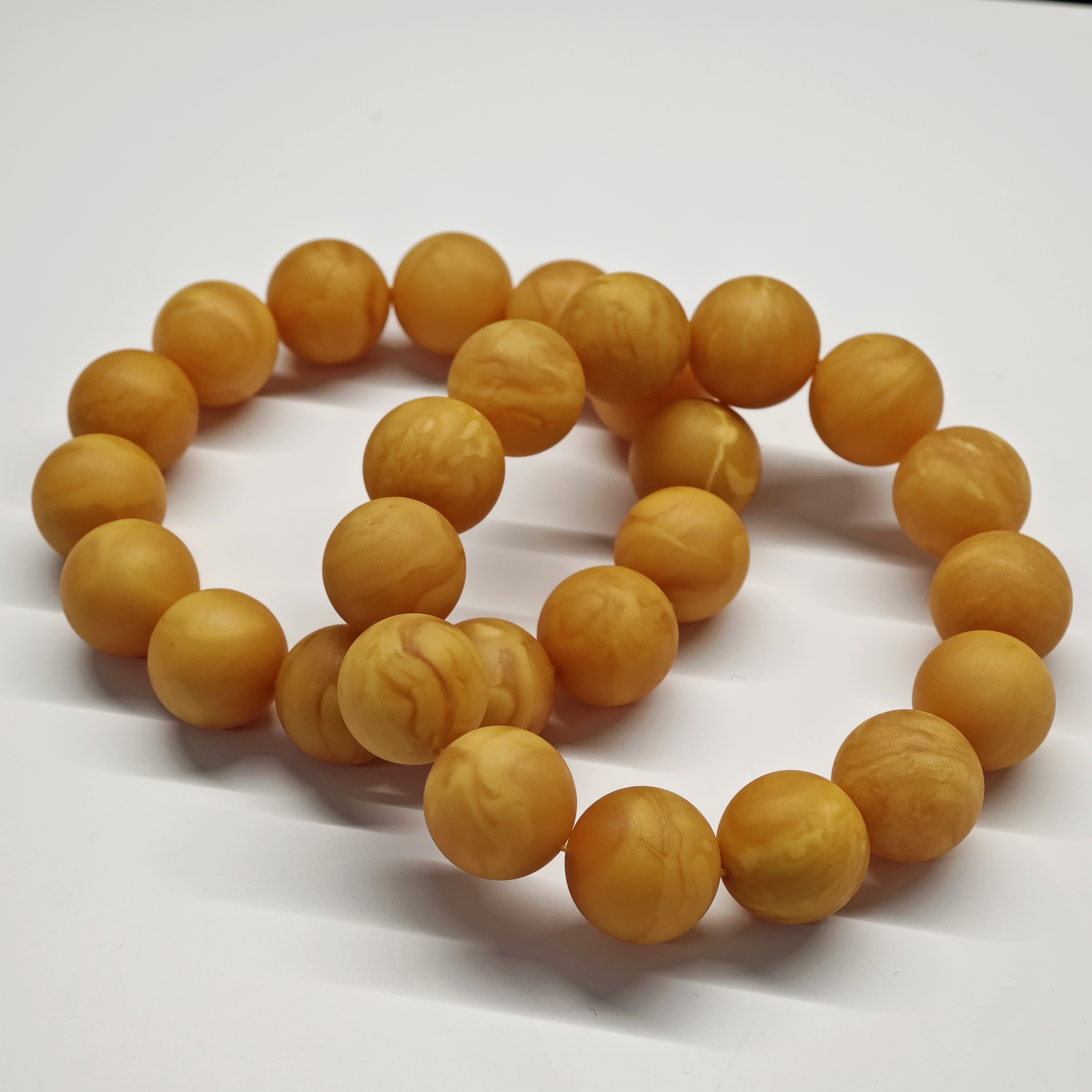 【亿轩珠宝】石膏花蜡橘皮单圈素串14mm+（多样性发货一件）