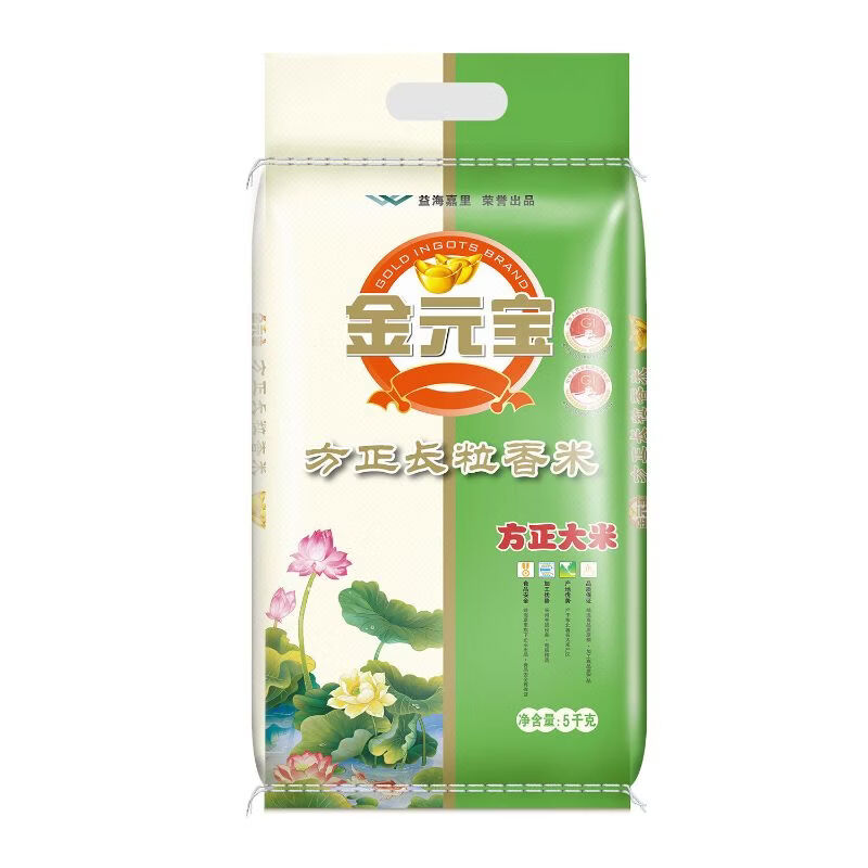 金元宝 方正长粒香5kg/袋 编织袋家用大米
