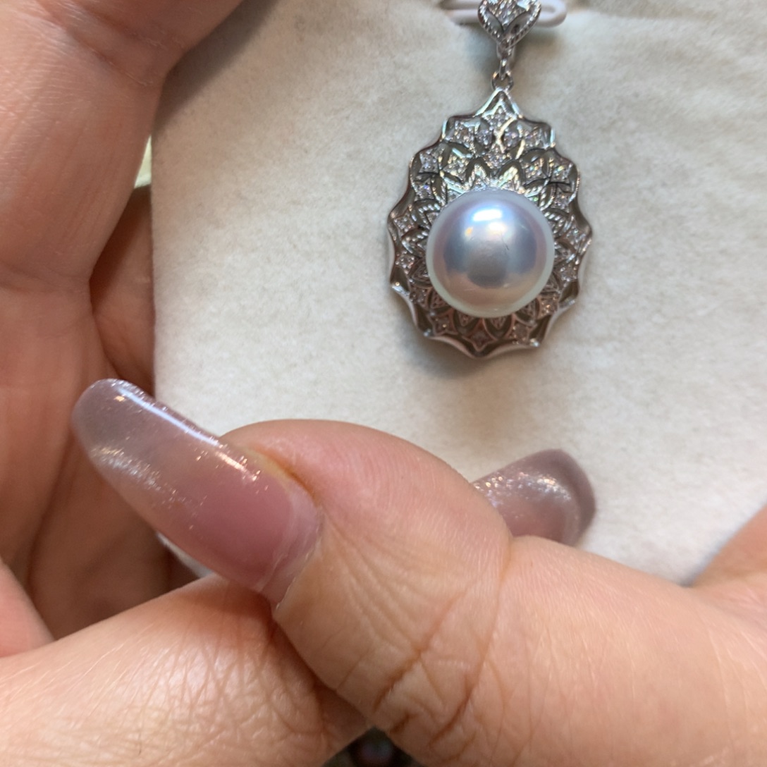 海水珍珠颈饰银S925镶嵌