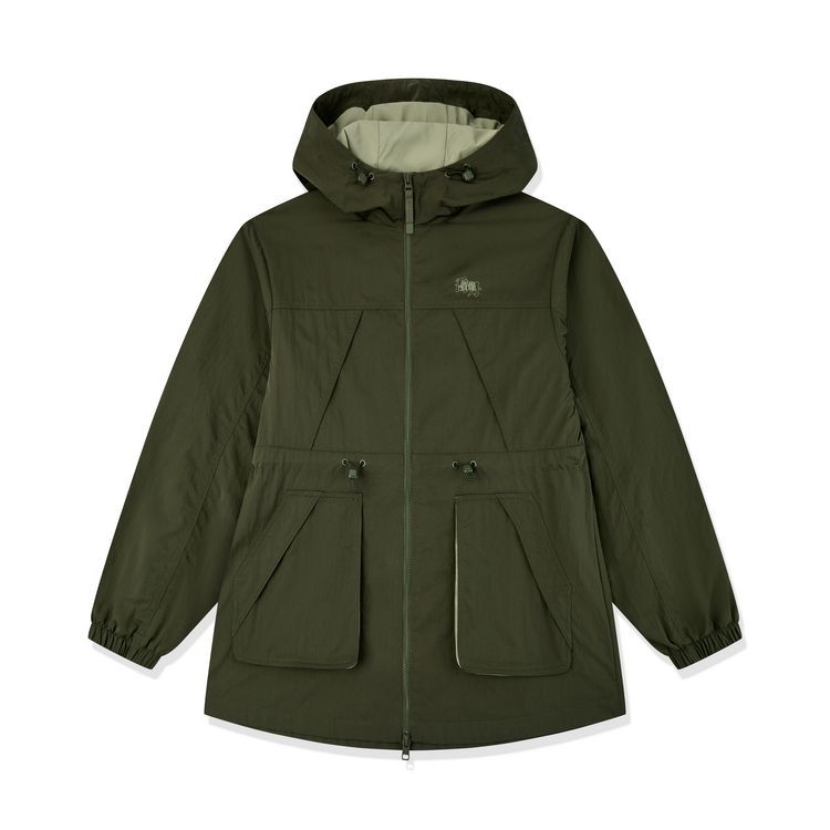 乔丹梭织厚外套女2025冬季新款加绒保暖连帽舒适百搭QDLFD2261231