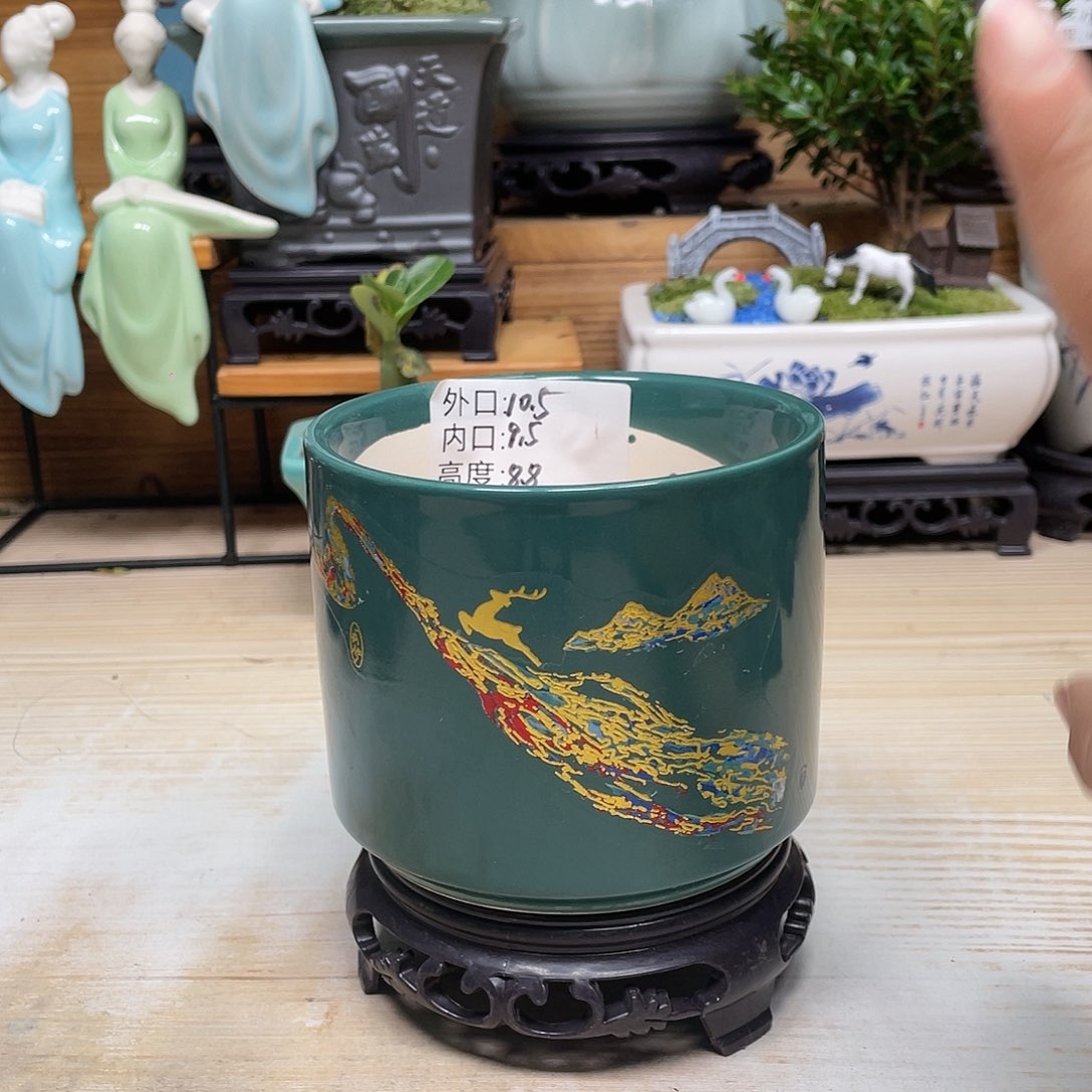 紫砂花盆陶瓷艺术花盆陶瓷