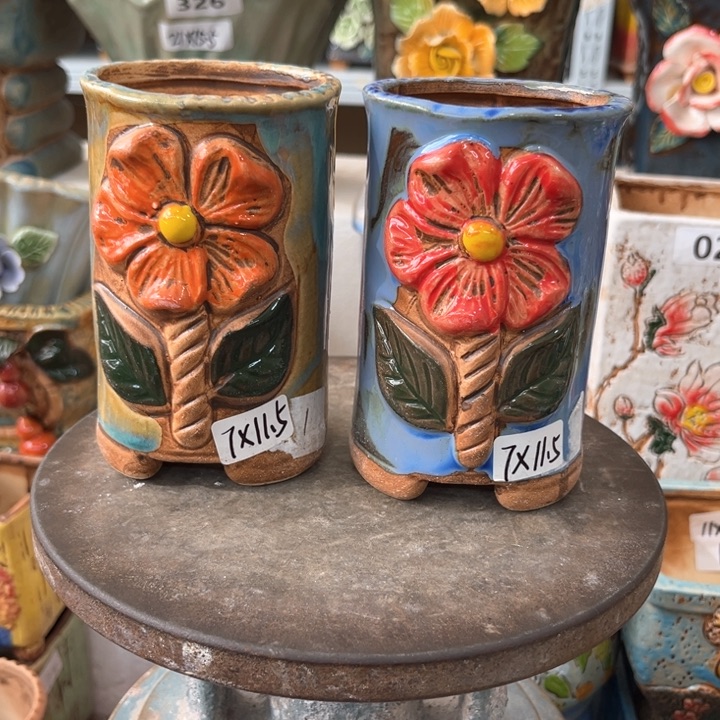 紫砂花盆粗陶材质多肉花盆