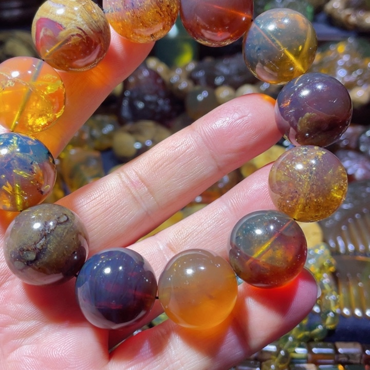 琥珀手链未镶嵌天然