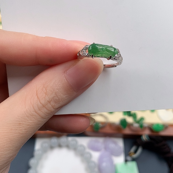 翡翠银S925镶嵌颈饰87532466788