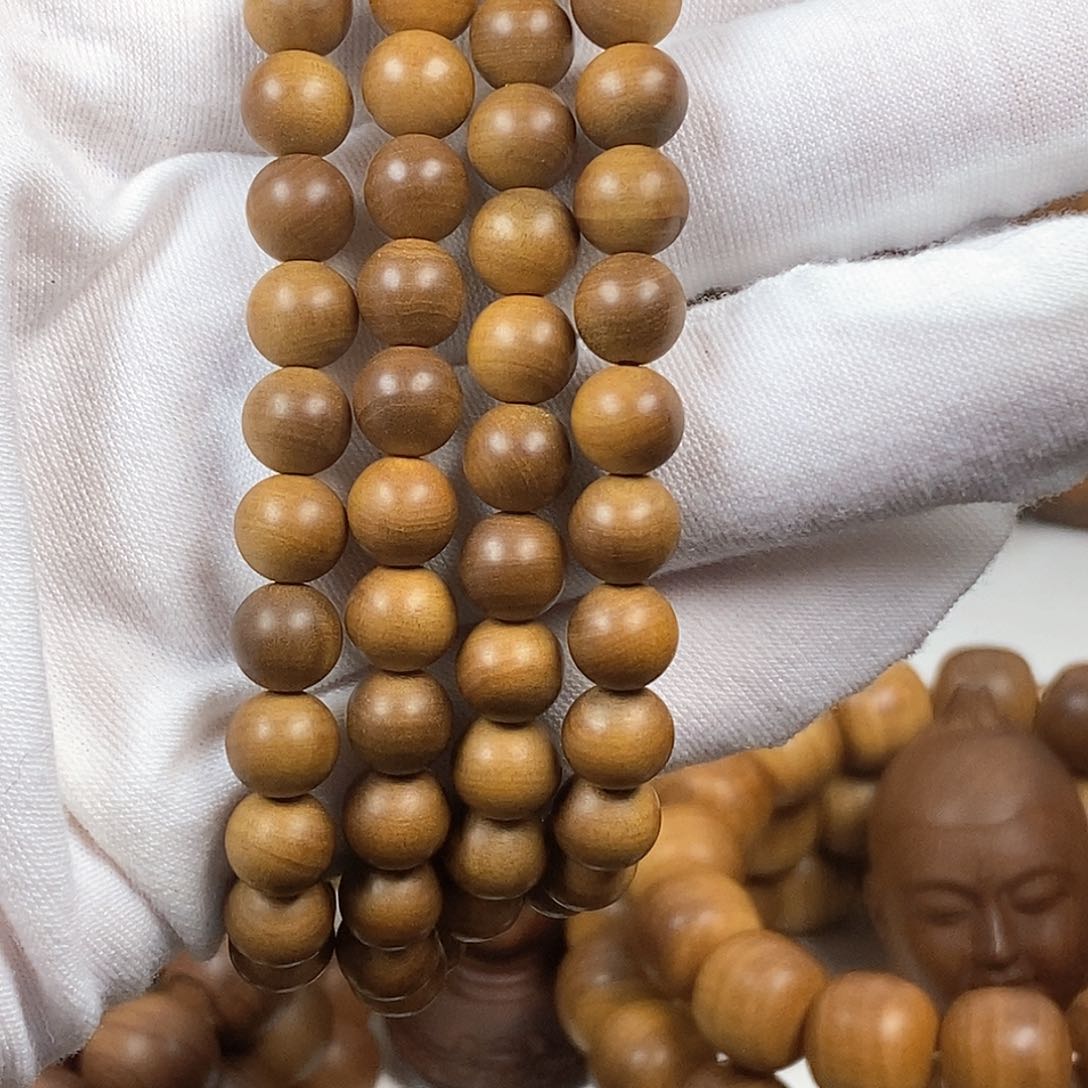 檀香木手串/手链老山檀香0.8多圈奶香
