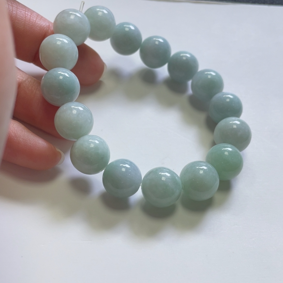 【闪购商品】翡翠颈饰未镶嵌淡蓝底手串
