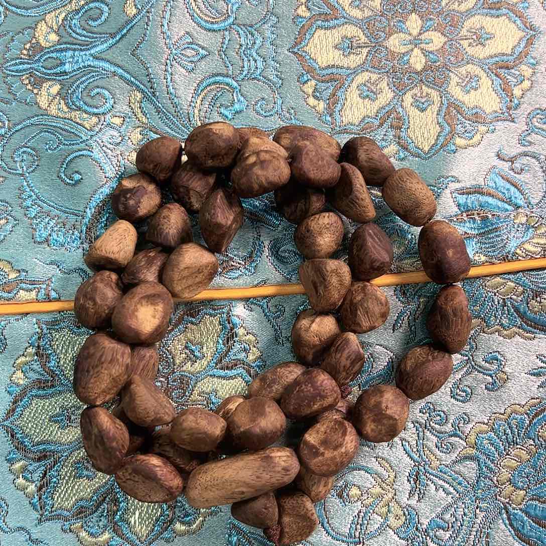 沉香手串香港野料老壳子多圈54克+发货一条