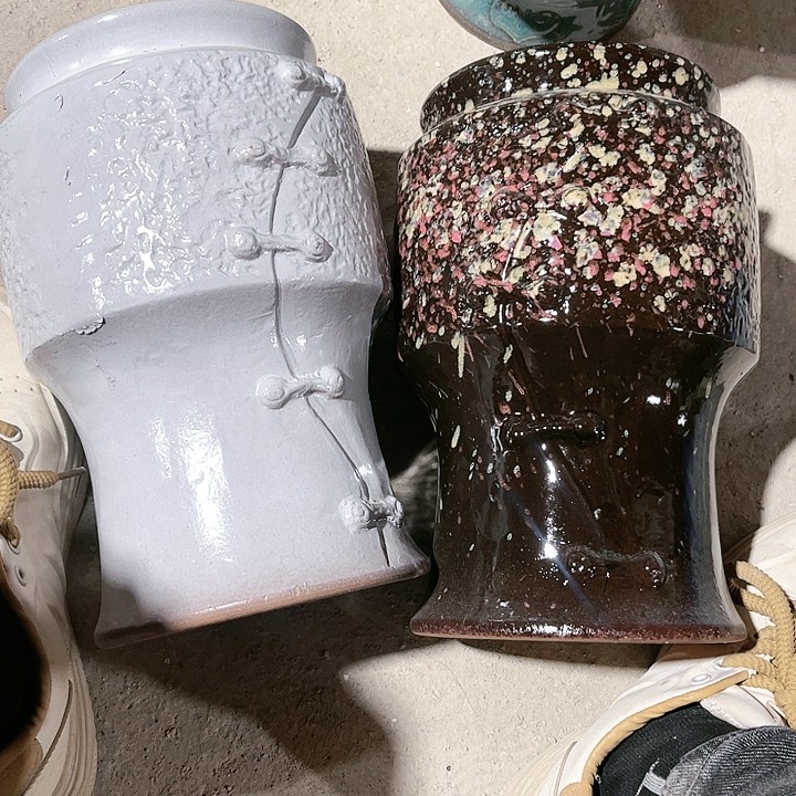 红陶口径15高度27两只正品