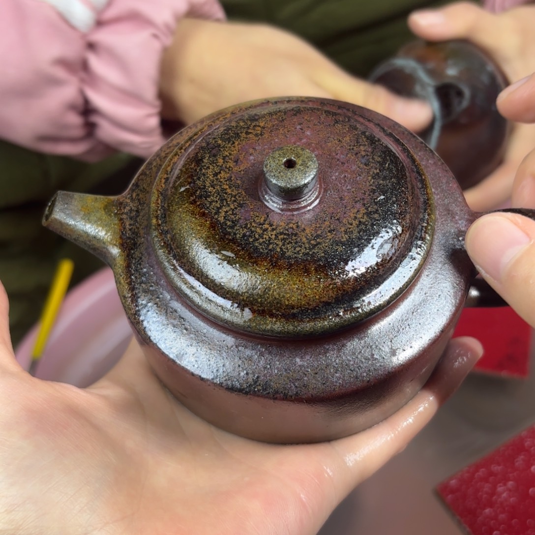 心***依茶壶紫砂柴烧紫砂微瑕天青