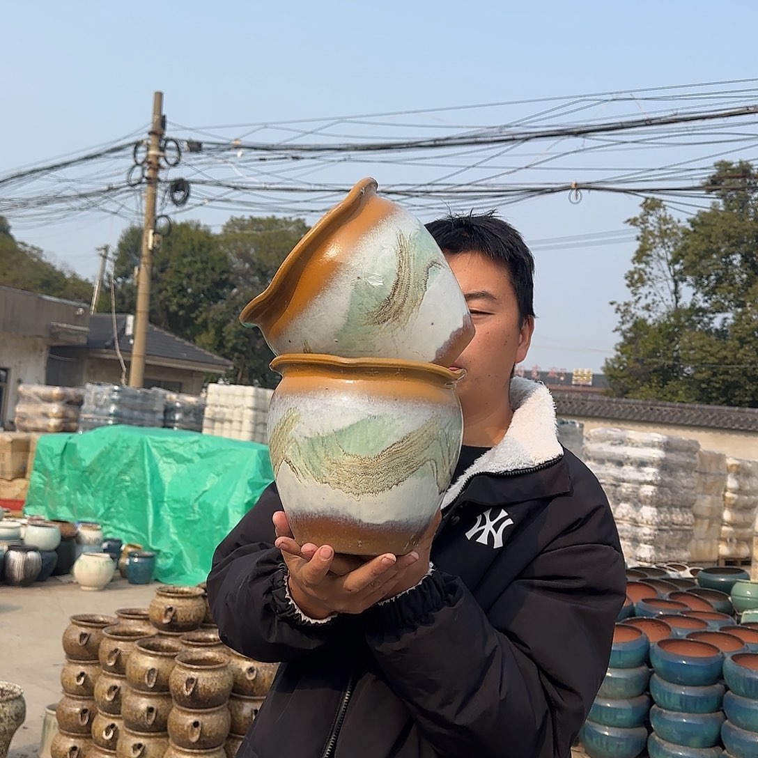 紫砂花盆王老板花盆1230-602高20口20