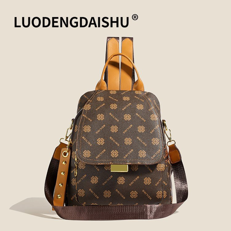 背包时尚休闲多功能质感韩版双肩背学生双肩包女百搭潮流