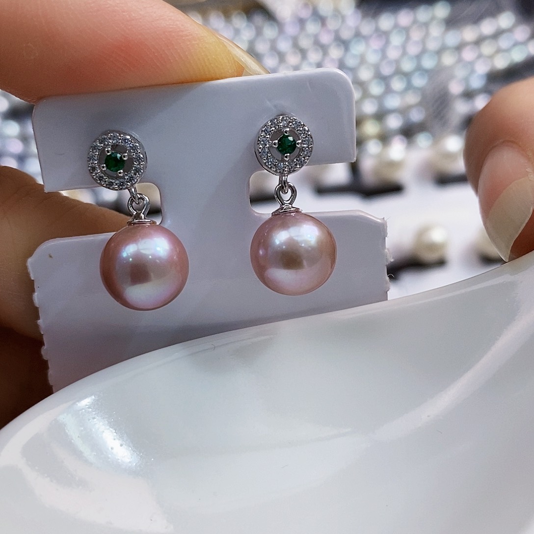 银S925镶嵌特价秒杀正版珠宝淡水极光炫彩珍珠淡水珍珠