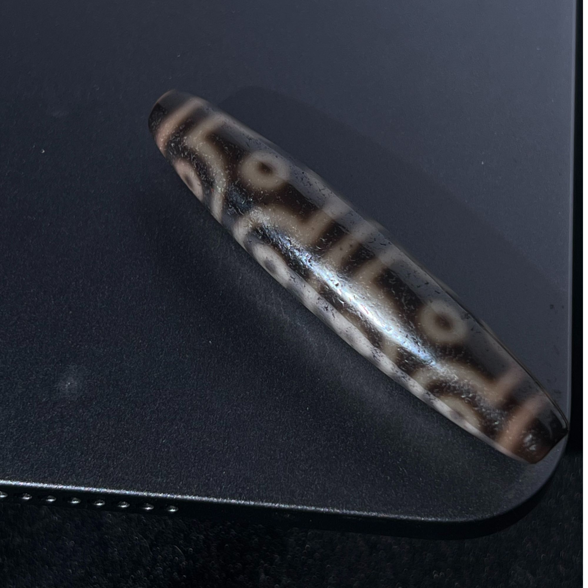 台湾曲贡手工金刚十二眼玛瑙 单珠百搭