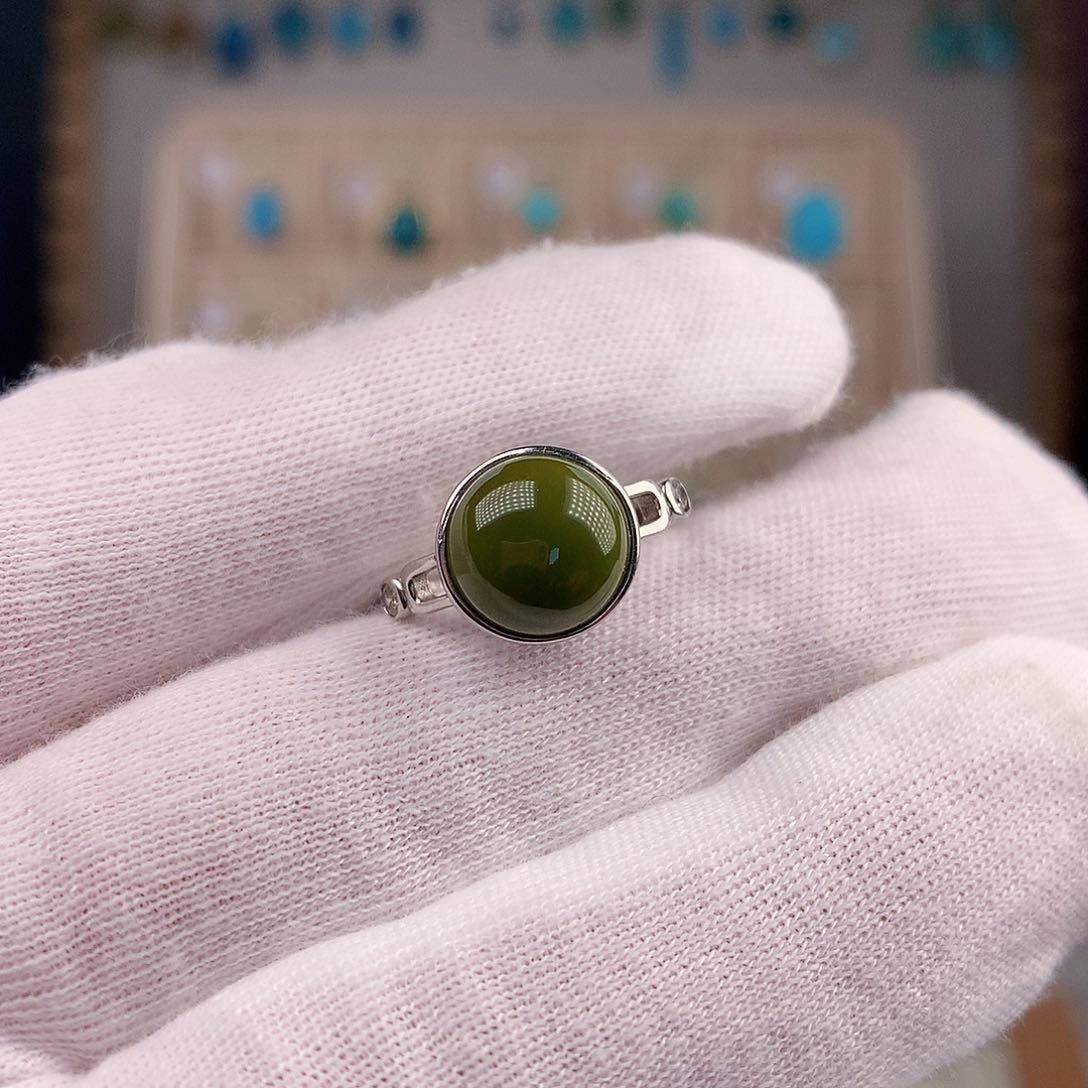 绿松石珠宝奇石银S925镶嵌