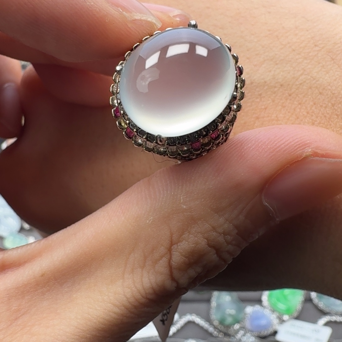 翡翠未镶嵌戒指天然缅甸翡翠A货