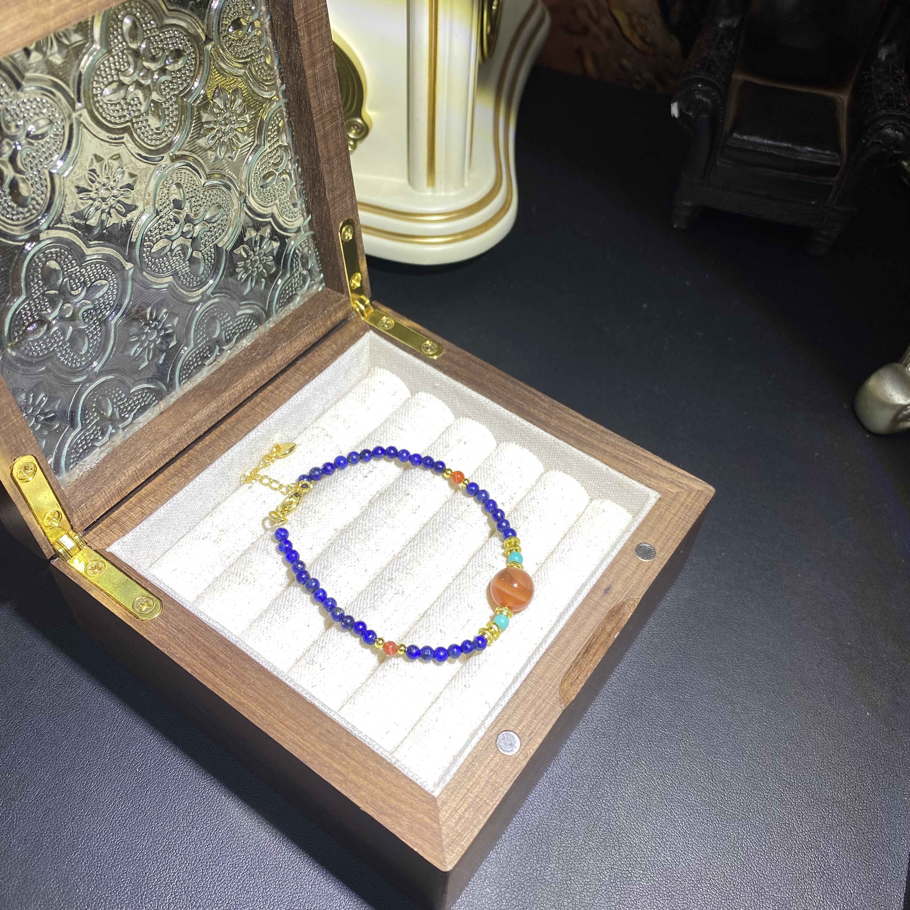 B217-天然青金石手串单圈设计款-多样性发其一