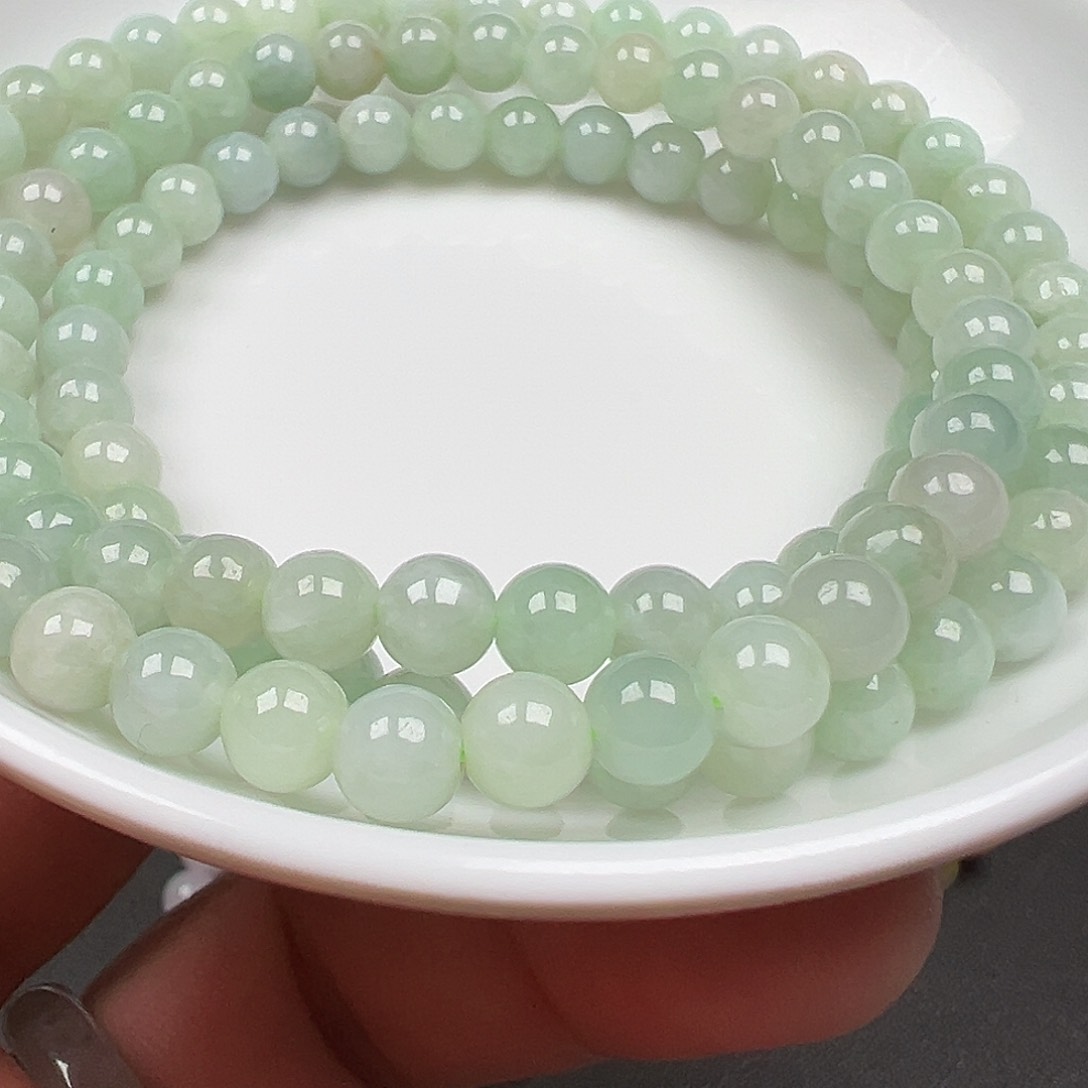 翡翠手链未镶嵌静*静货主老华