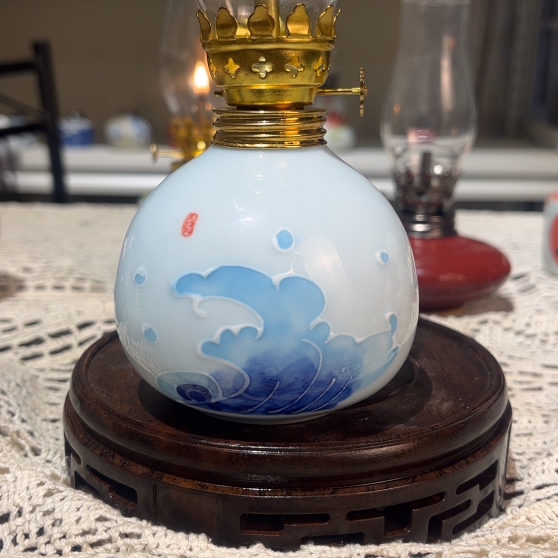 摆件景德镇陶瓷香薰灯