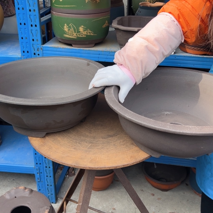 33+33紫泥碗盆花盆花盆