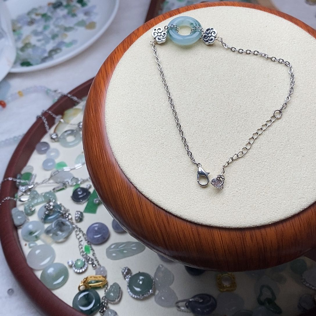 翡翠戒指未镶嵌甜甜圈手链