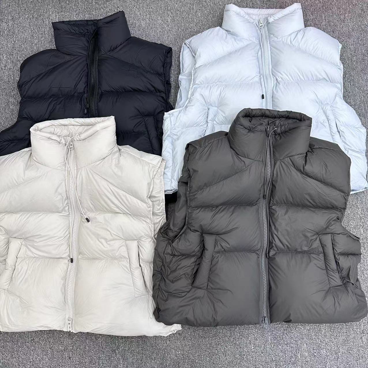 【周周家】6637濮院冬季鹅绒服马甲纯色短款女士街头风DS