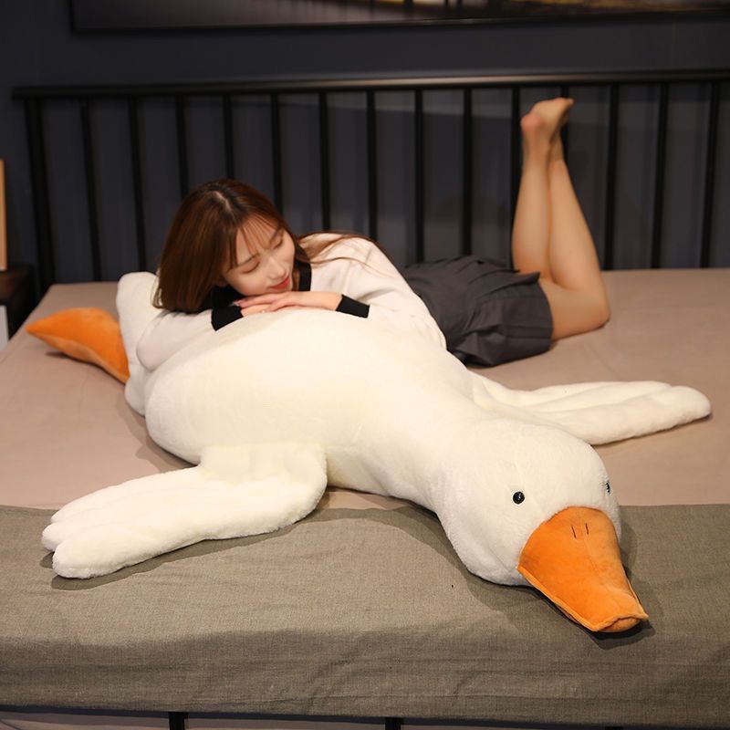 大鹅抱枕玩偶公仔大白鹅毛绒玩具娃娃生日礼物床上睡觉夹腿PPY