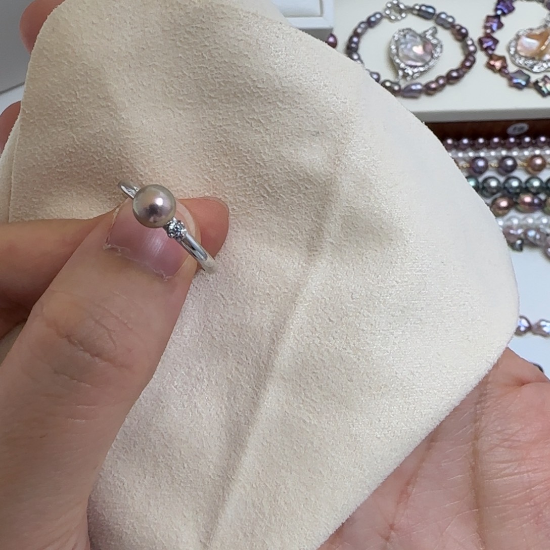淡水珍珠戒指银S925镶嵌