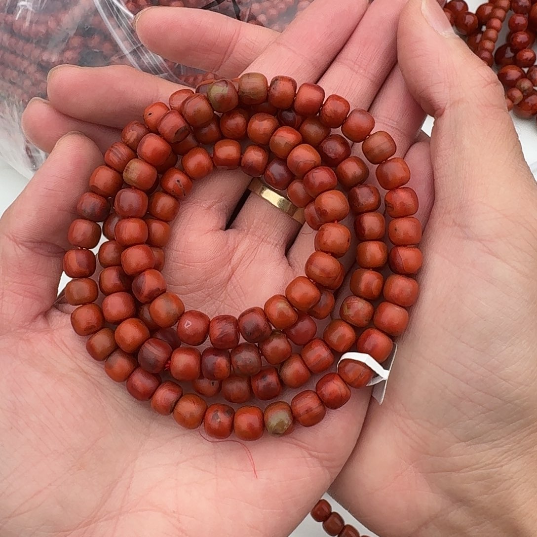 南红玛瑙手链未镶嵌项链多圈原矿南红8mm包浆
