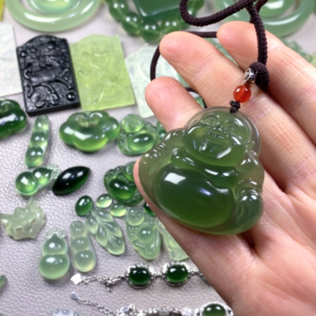 【闪购商品】蛇纹石玉岫玉未镶嵌