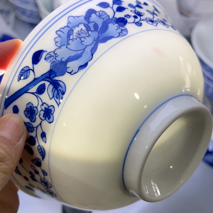 杯手绘六寸面碗一个陶瓷