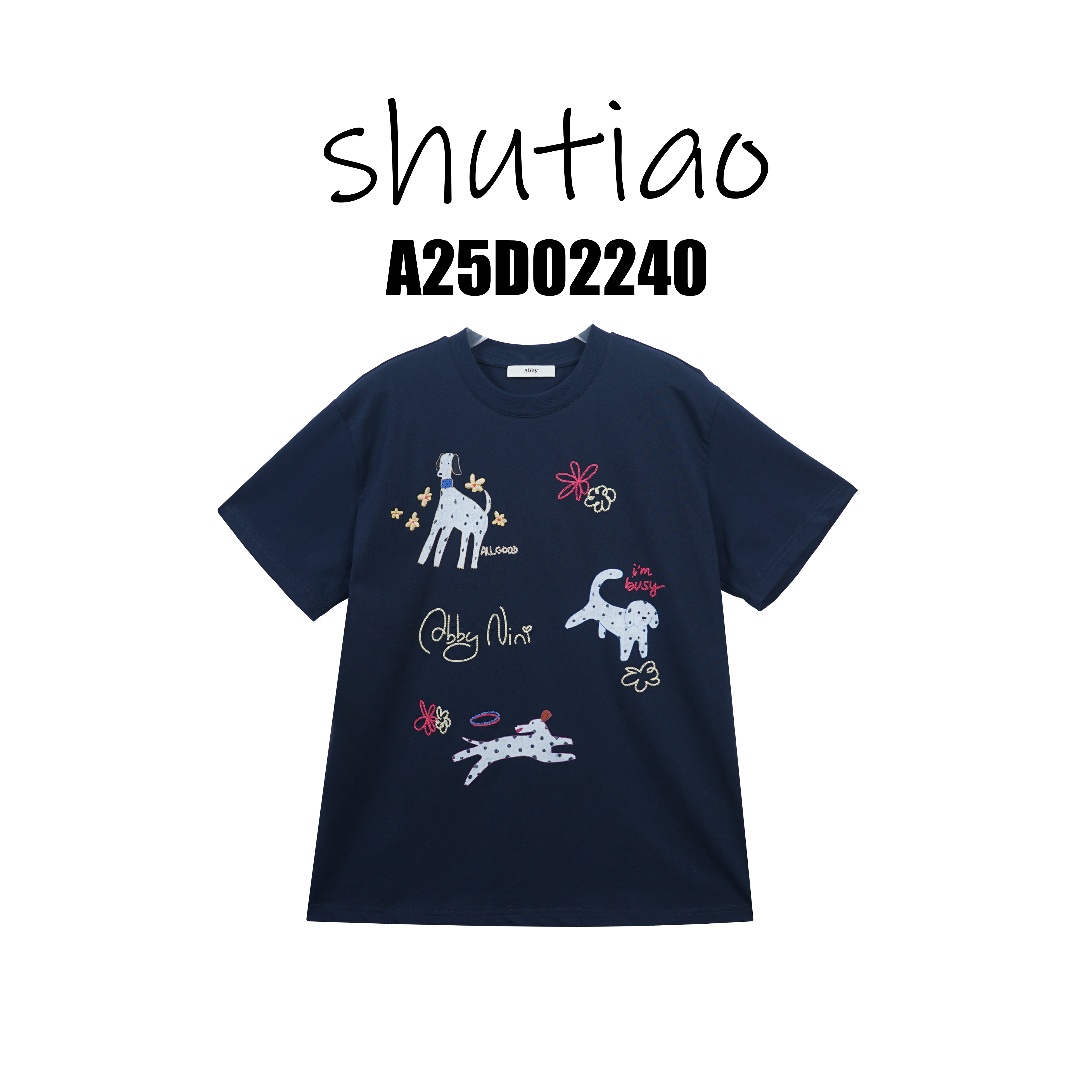 【SHUTIAO】2025夏季：新款小众设计款T恤A25D02240