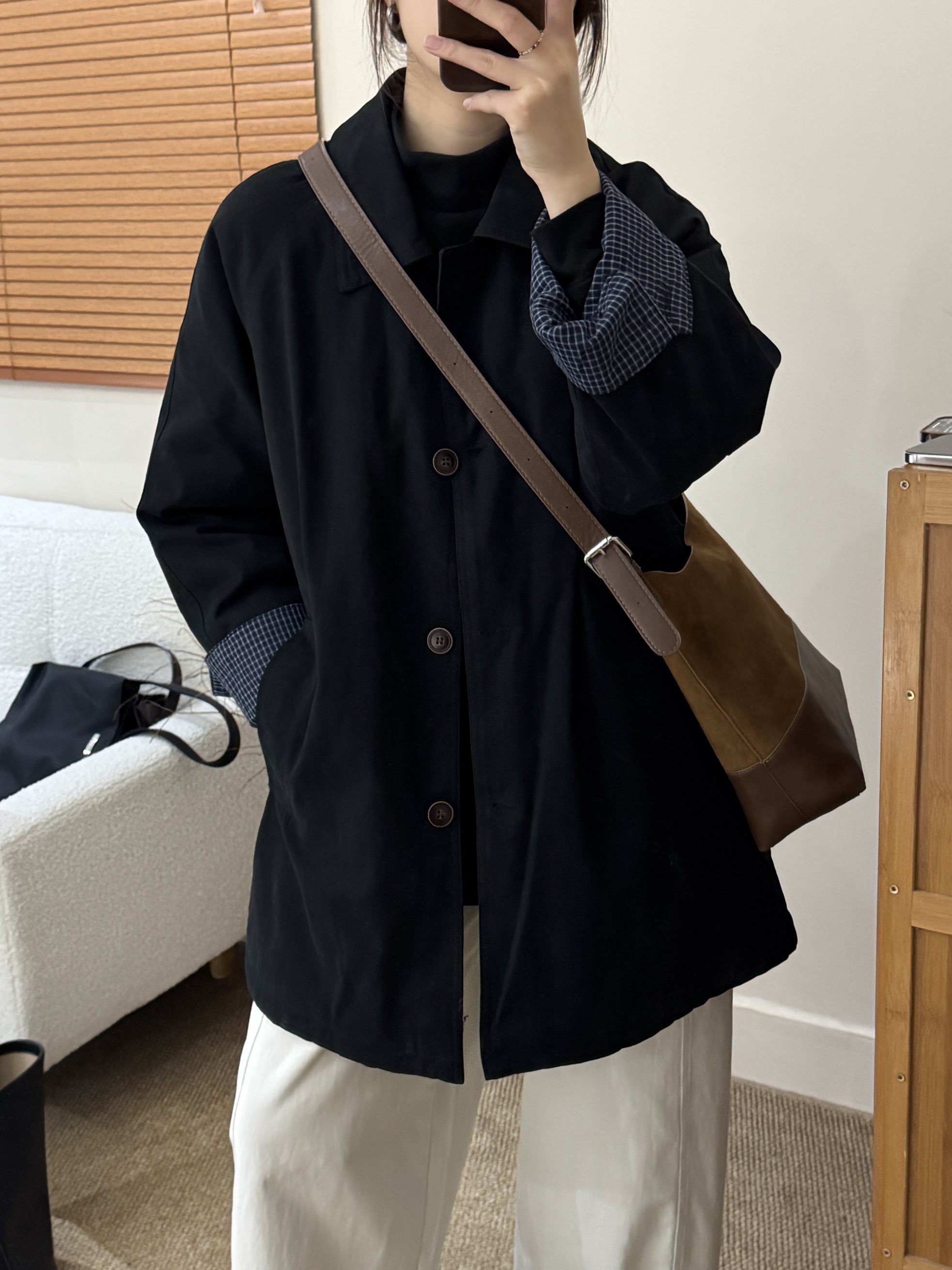 日系棉服女2025年冬季新款宽松休闲百搭小个子中长款棉衣工装外套