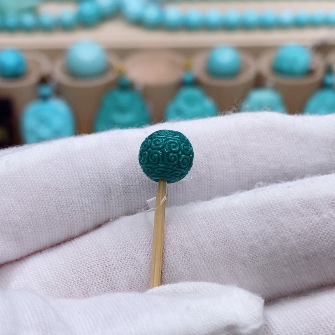 绿松石未镶嵌珠宝奇石8.8mm