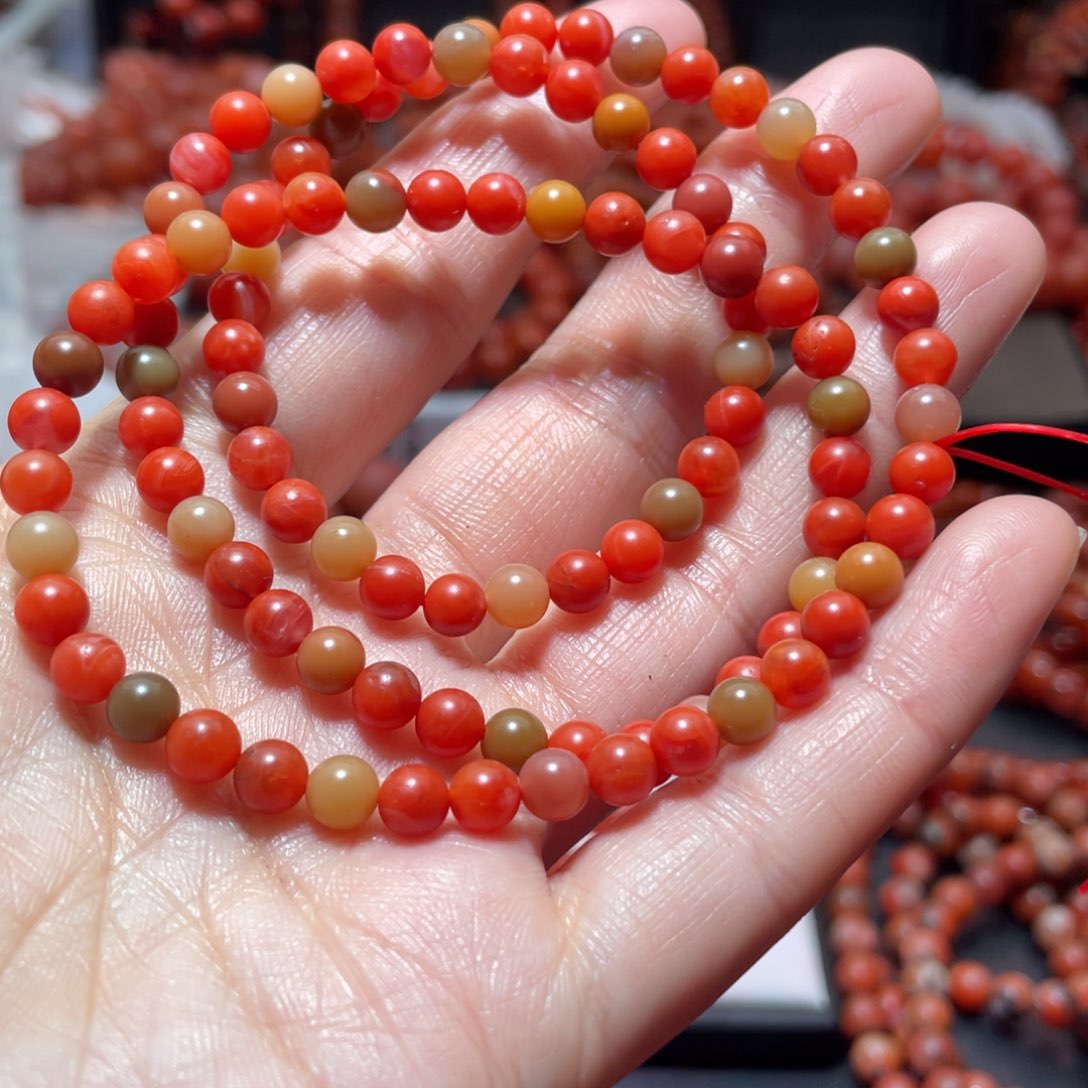 南红玛瑙手链未镶嵌