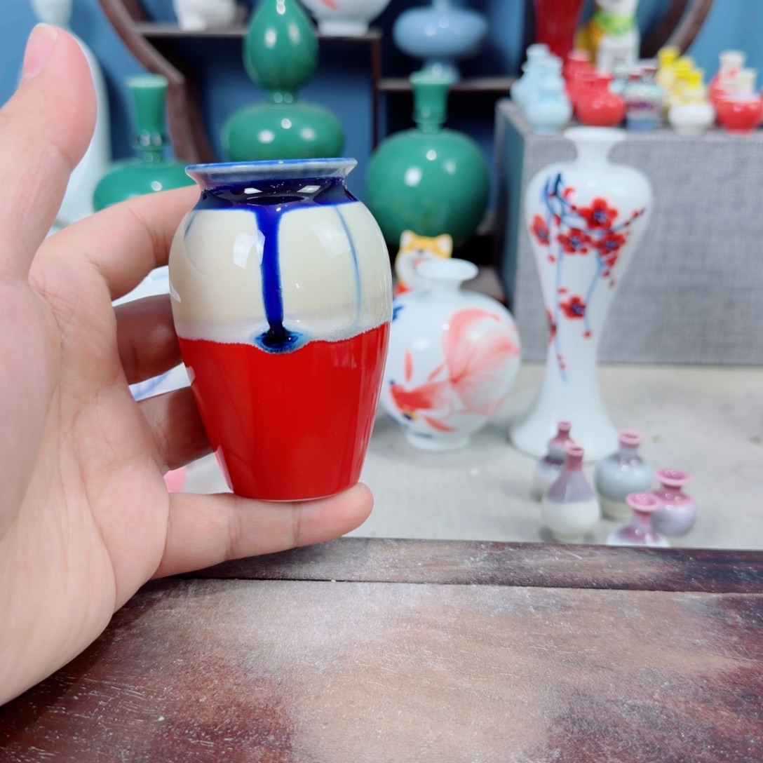陶瓷手工小花器摆件