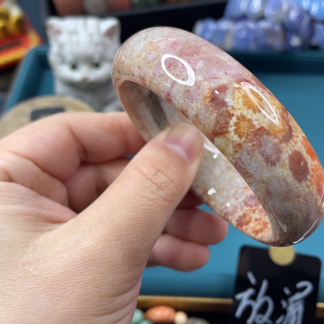 未镶嵌手镯硅化玉